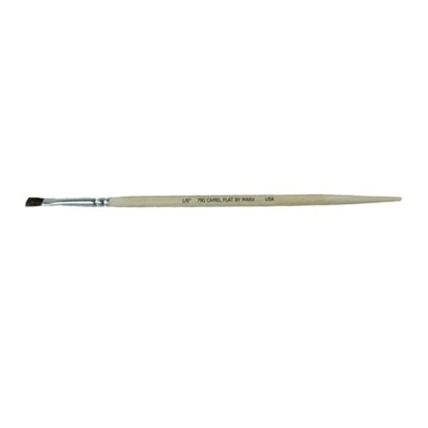 Size 1/8 Camel Hair Flat Artist Brush, PK12
